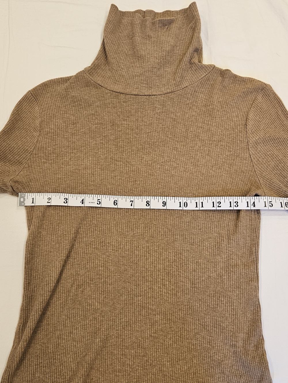 Ralph Lauren Ribbed Turtleneck Shirt Size S Light Brown - Picture 7 of 7